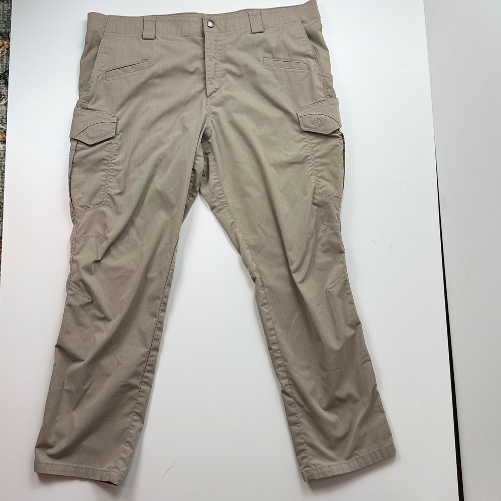 5.11 Tactical Mens Khaki Ripstop Cargo Pants Size 40x30 Tan Utility Work